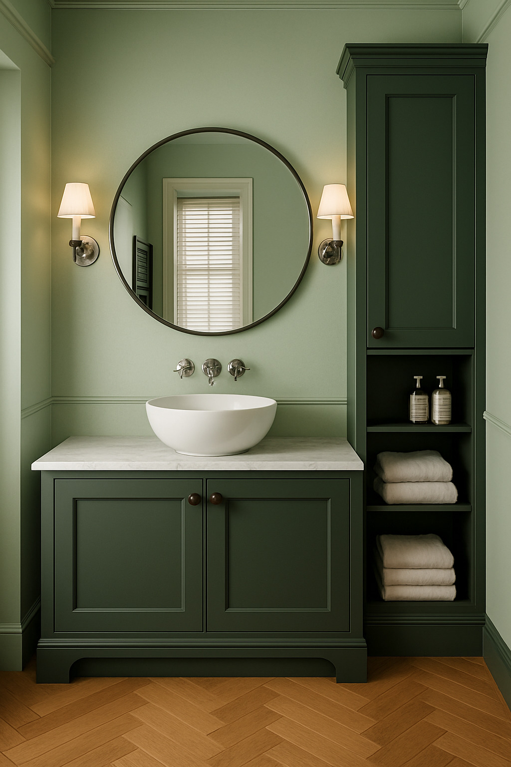 traditional bathroom with storage